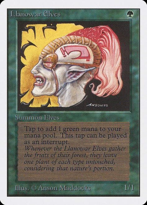 Llanowar Elves\nUnlimited\nSingle\nMagic The Gathering