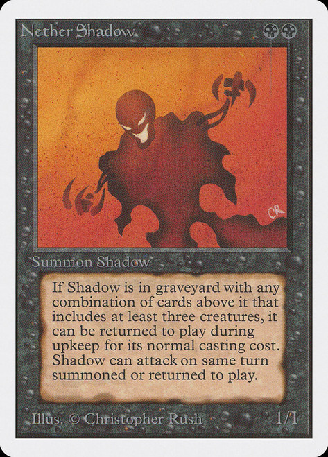Nether Shadow\nUnlimited\nSingle\nMagic The Gathering