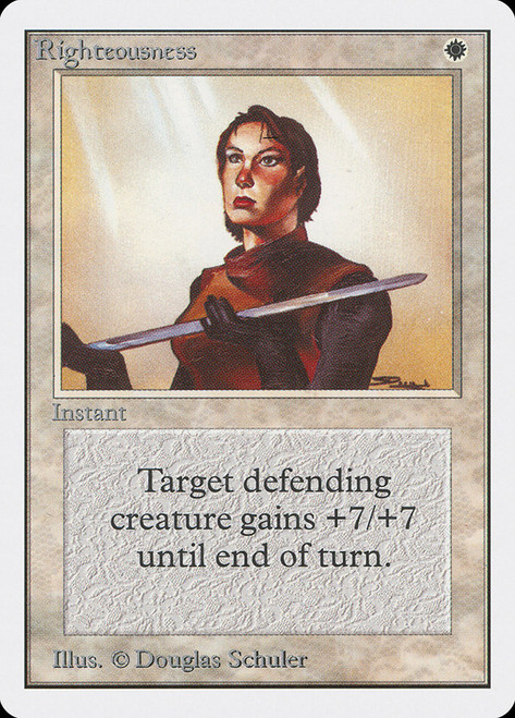 Righteousness\nUnlimited\nSingle\nMagic The Gathering