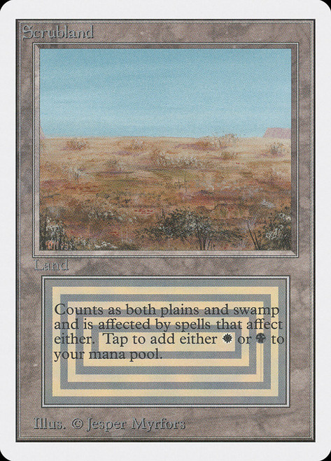 Scrubland\nUnlimited\nSingle\nMagic The Gathering