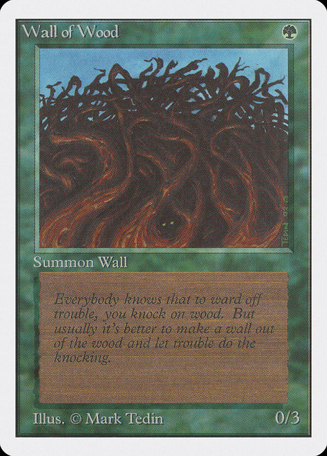 Wall of Wood\nUnlimited\nSingle\nMagic The Gathering
