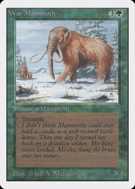 War Mammoth\nUnlimited\nSingle\nMagic The Gathering