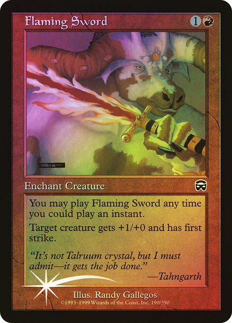 Flaming Sword\nMercadian Masques\nSingle\nMagic The Gathering