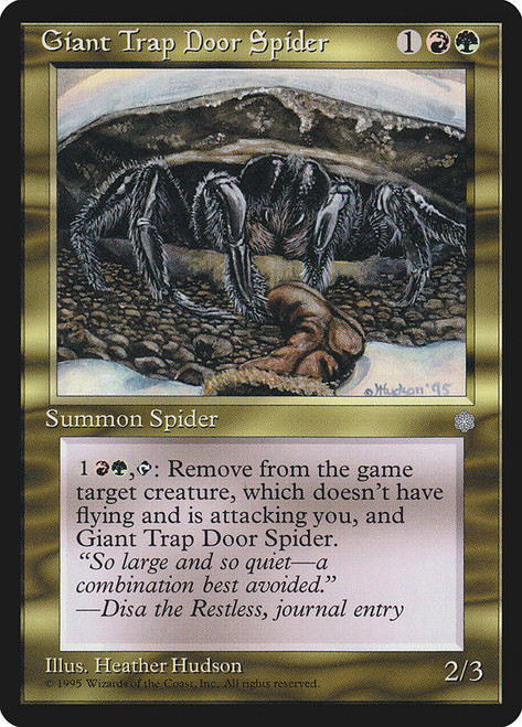 Giant Trap Door Spider\nIce Age\nSingle\nMagic The Gathering