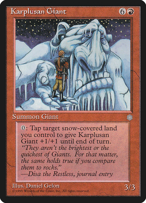 Karplusan Giant\nIce Age\nSingle\nMagic The Gathering