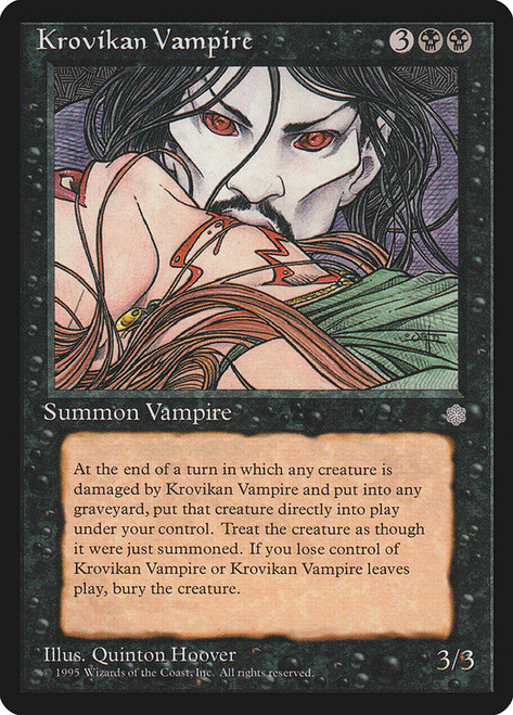 Krovikan Vampire\nIce Age\nSingle\nMagic The Gathering