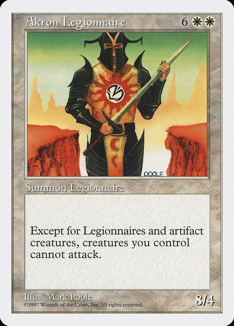 Akron Legionnaire\n5th Edition\nSingle\nMagic The Gathering