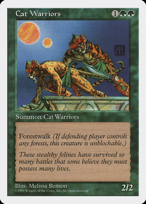 Cat Warriors\n5th Edition\nSingle\nMagic The Gathering