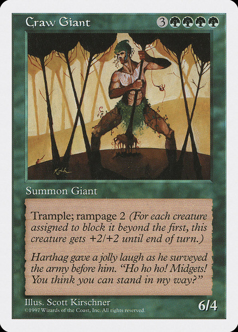 Craw Giant\n5th Edition\nSingle\nMagic The Gathering