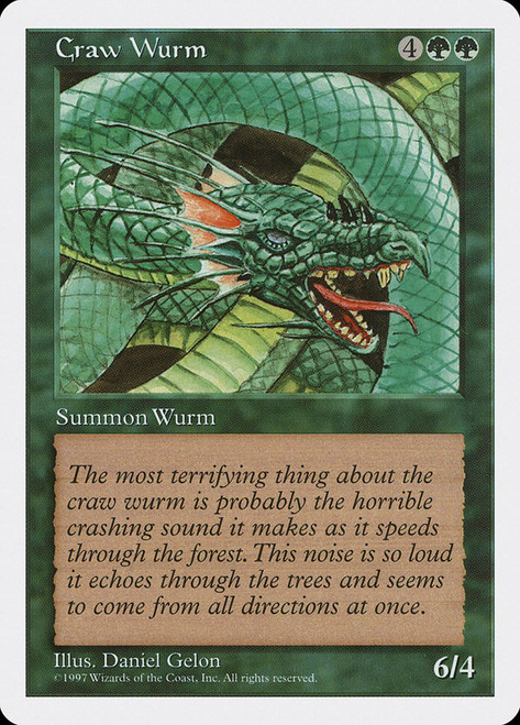 Craw Wurm\n5th Edition\nSingle\nMagic The Gathering