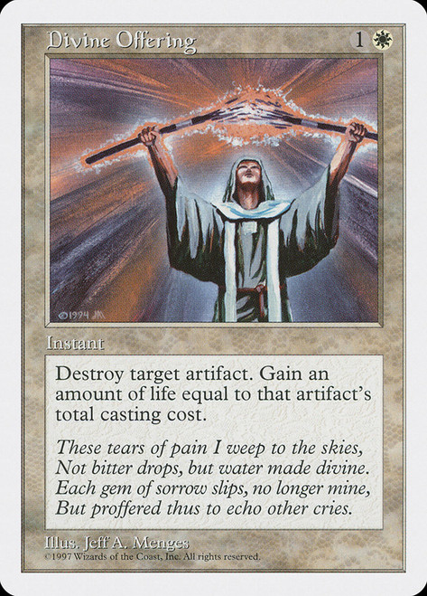 Divine Offering\n5th Edition\nSingle\nMagic The Gathering