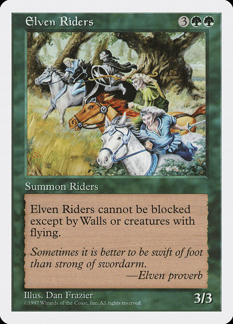 Elven Riders\n5th Edition\nSingle\nMagic The Gathering