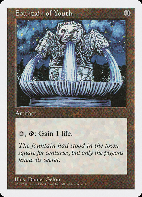 Fountain of Youth\n5th Edition\nSingle\nMagic The Gathering