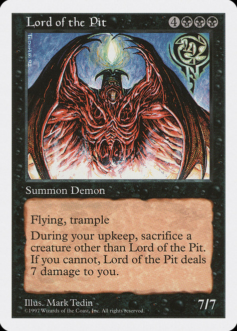 Lord of the Pit\n5th Edition\nSingle\nMagic The Gathering