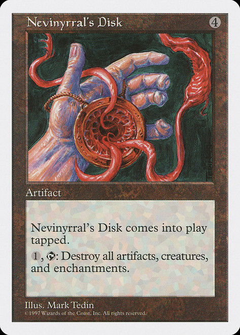 Nevinyrral's Disk\n5th Edition\nSingle\nMagic The Gathering