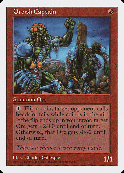 Orcish Captain\n5th Edition\nSingle\nMagic The Gathering