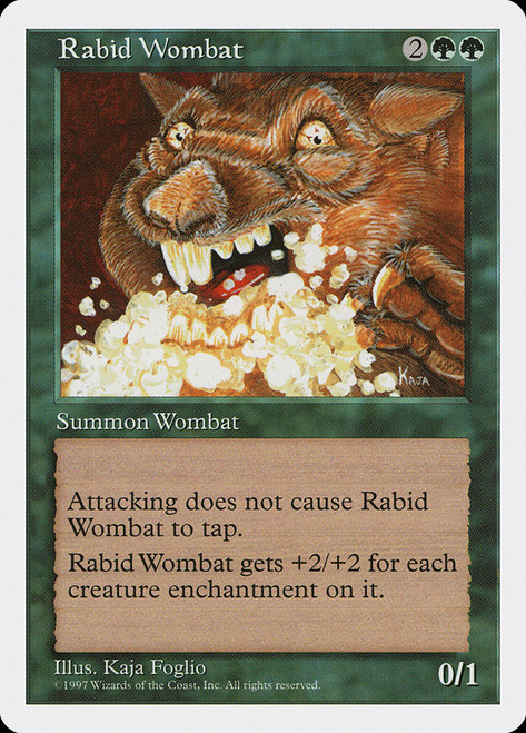 Rabid Wombat\n5th Edition\nSingle\nMagic The Gathering