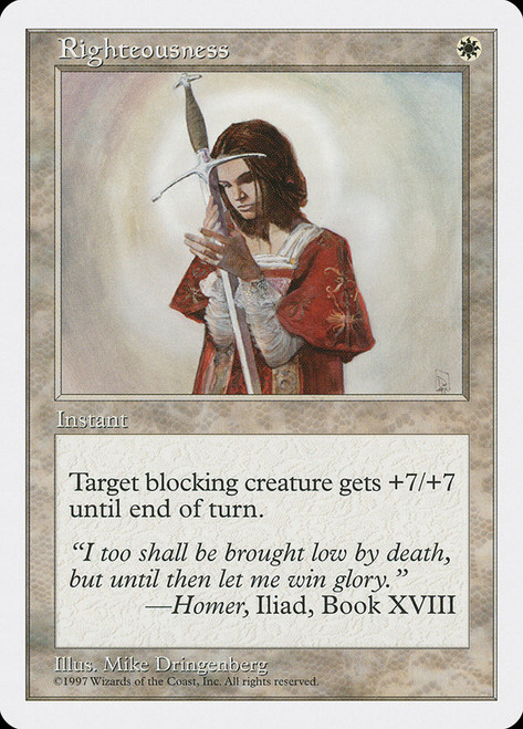 Righteousness\n5th Edition\nSingle\nMagic The Gathering