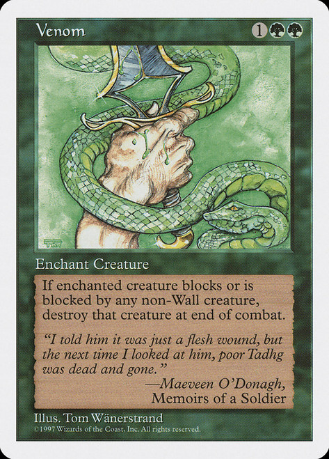 Venom\n5th Edition\nSingle\nMagic The Gathering