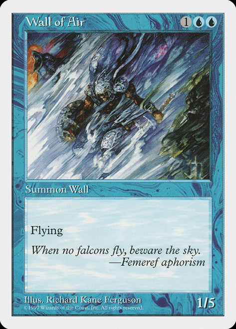 Wall of Air\n5th Edition\nSingle\nMagic The Gathering