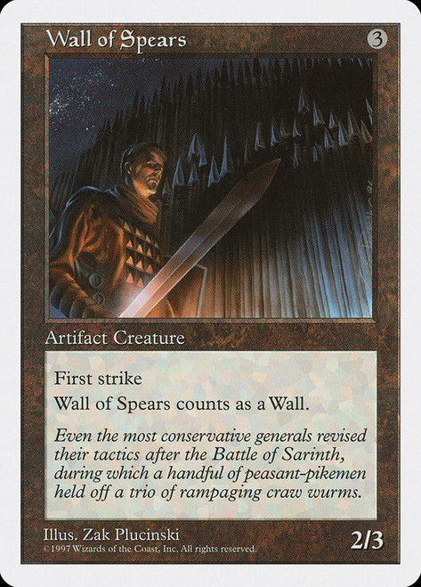 Wall of Spears\n5th Edition\nSingle\nMagic The Gathering