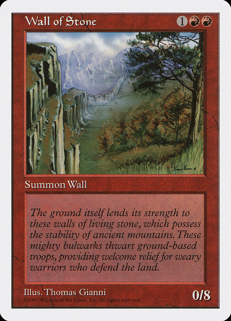 Wall of Stone\n5th Edition\nSingle\nMagic The Gathering