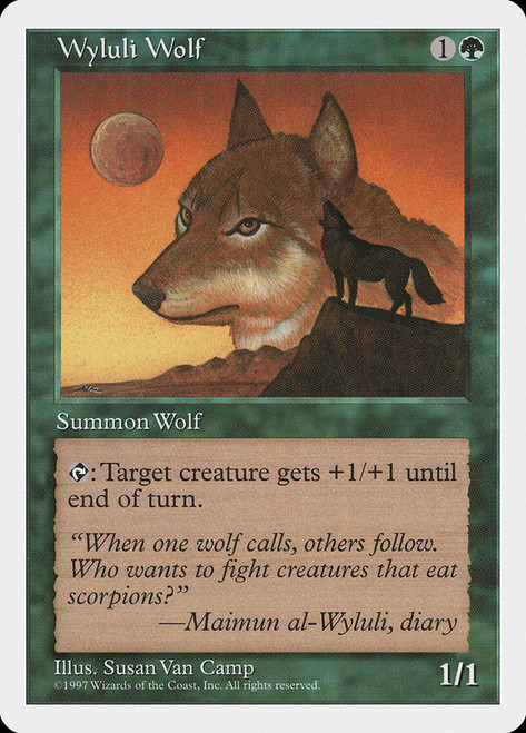 Wyluli Wolf\n5th Edition\nSingle\nMagic The Gathering