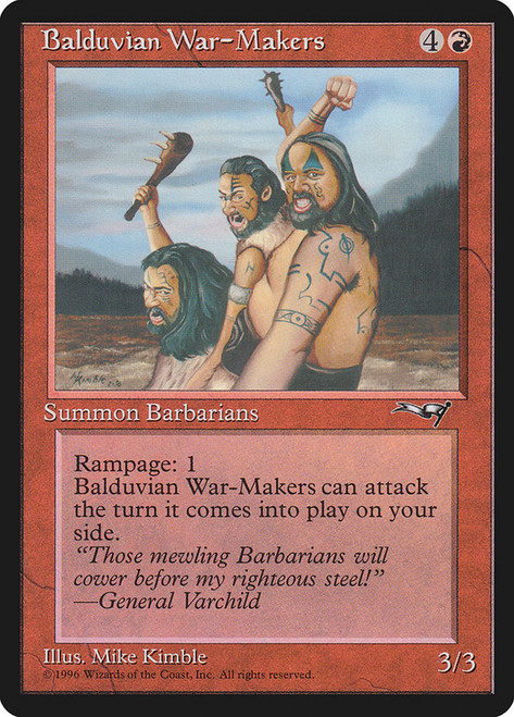 Balduvian War-Makers (Sky Background)\nAlliances\nSingle\nMagic The Gathering