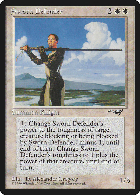 Sworn Defender\nAlliances\nSingle\nMagic The Gathering
