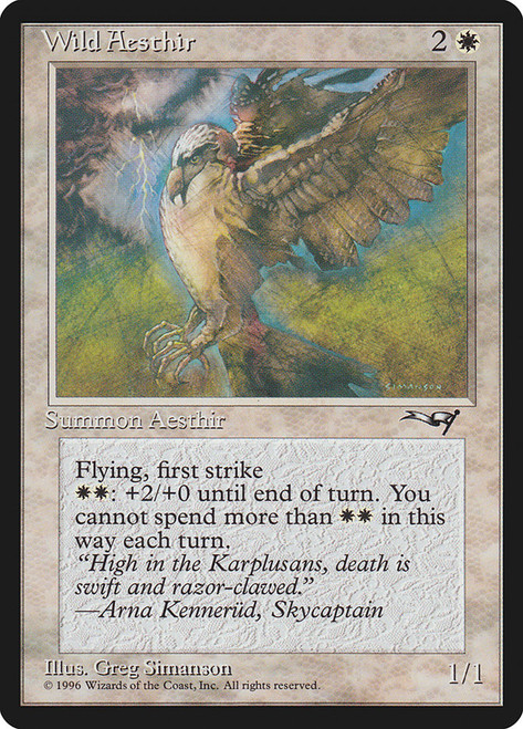 Wild Aesthir (Wings Behind Back)\nAlliances\nSingle\nMagic The Gathering