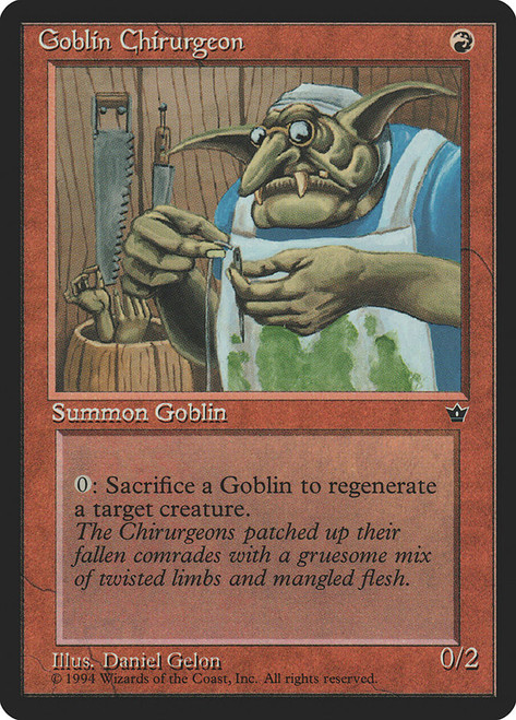Goblin Chirurgeon (Daniel Gelon)\nFallen Empires\nSingle\nMagic The Gathering