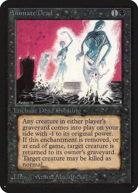 Animate Dead\nAlpha\nSingle\nMagic The Gathering