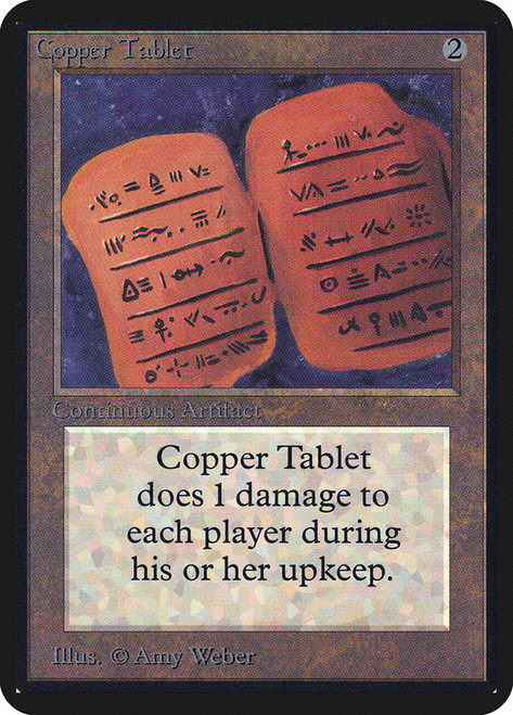 Copper Tablet\nAlpha\nSingle\nMagic The Gathering