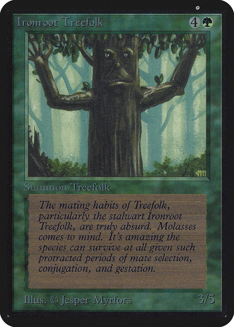 Ironroot Treefolk\nAlpha\nSingle\nMagic The Gathering