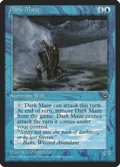 Dark Maze (Kneeling)\nHomelands\nSingle\nMagic The Gathering