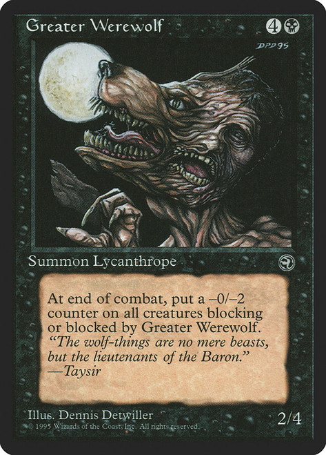 Greater Werewolf\nHomelands\nSingle\nMagic The Gathering