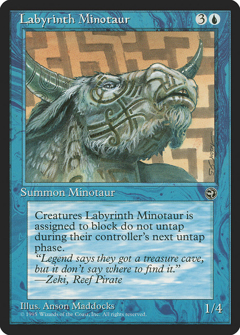 Labyrinth Minotaur (Runes)\nHomelands\nSingle\nMagic The Gathering