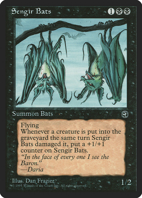 Sengir Bats (Perching)\nHomelands\nSingle\nMagic The Gathering