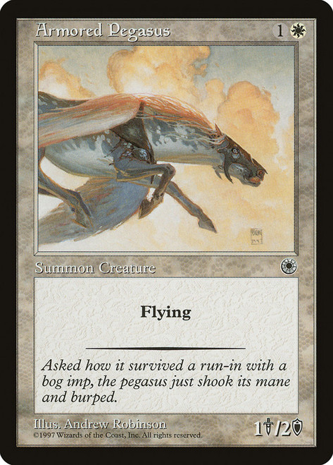 Armored Pegasus (No Reminder Text)\nPortal\nSingle\nMagic The Gathering