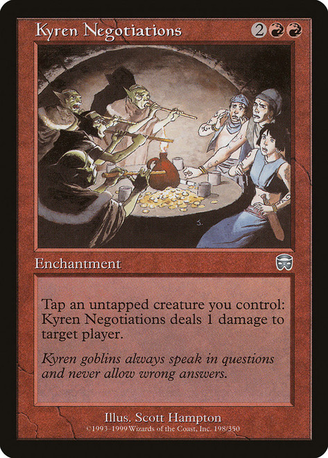 Kyren Negotiations\nMercadian Masques\nSingle\nMagic The Gathering