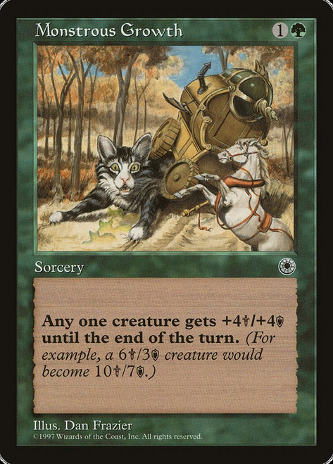 Monstrous Growth (No Flavor Text)\nPortal\nSingle\nMagic The Gathering