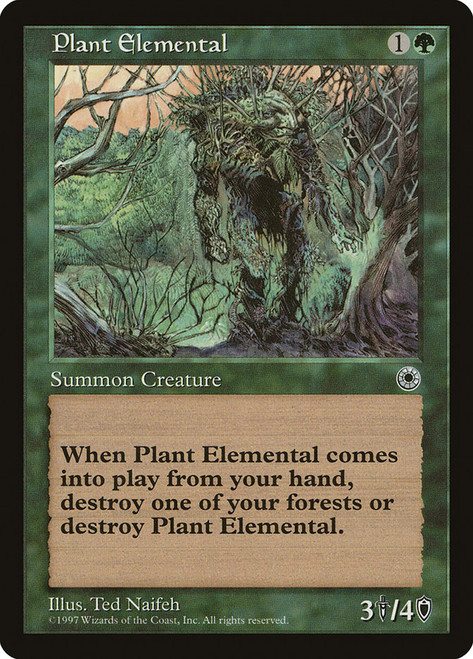Plant Elemental\nPortal\nSingle\nMagic The Gathering