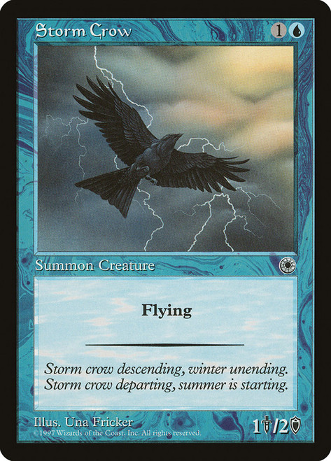 Storm Crow (No Reminder Text)\nPortal\nSingle\nMagic The Gathering