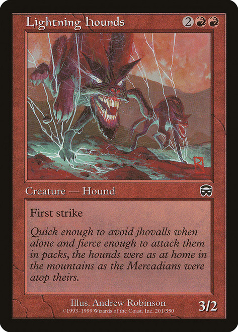 Lightning Hounds\nMercadian Masques\nSingle\nMagic The Gathering