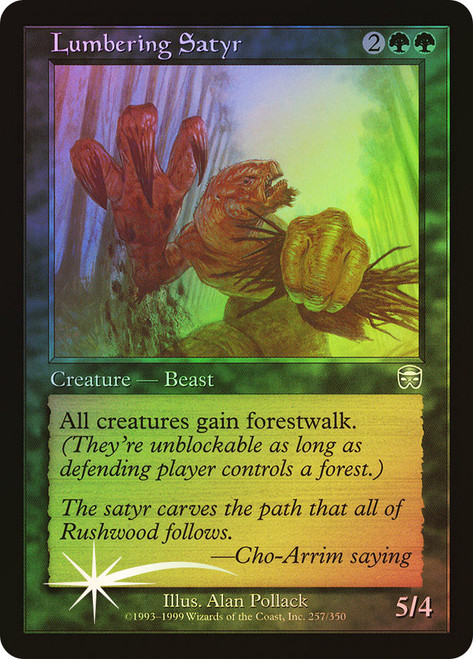 Lumbering Satyr\nMercadian Masques\nSingle\nMagic The Gathering
