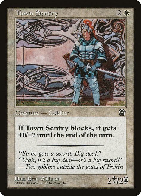 Town Sentry\nPortal: Second Age\nSingle\nMagic The Gathering