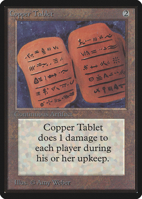 Copper Tablet\nBeta\nSingle\nMagic The Gathering