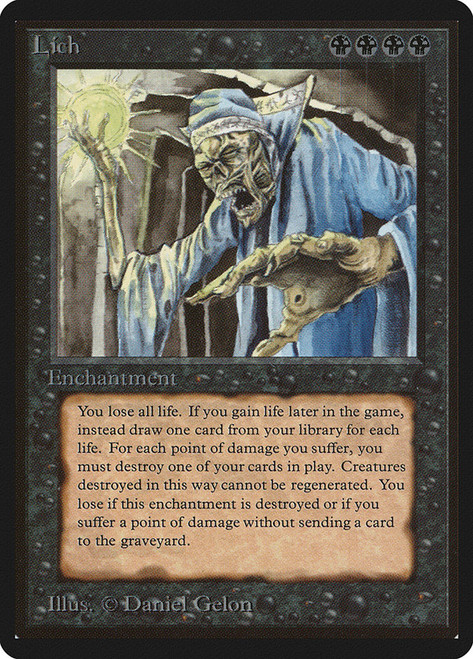 Lich\nBeta\nSingle\nMagic The Gathering