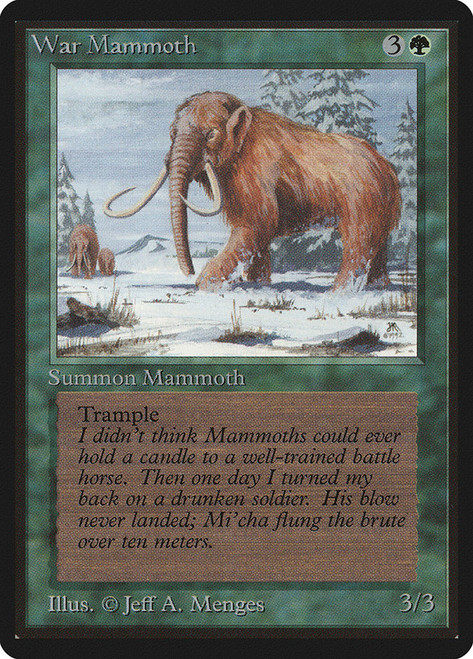War Mammoth\nBeta\nSingle\nMagic The Gathering