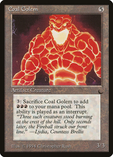Coal Golem\nThe Dark\nSingle\nMagic The Gathering